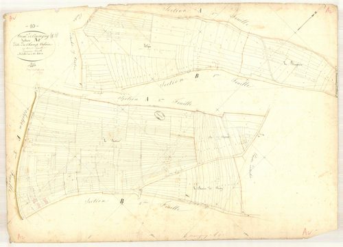 Coussegrey, section A dite du champ vilain, feuille n° 2, parcelles n° 348-778