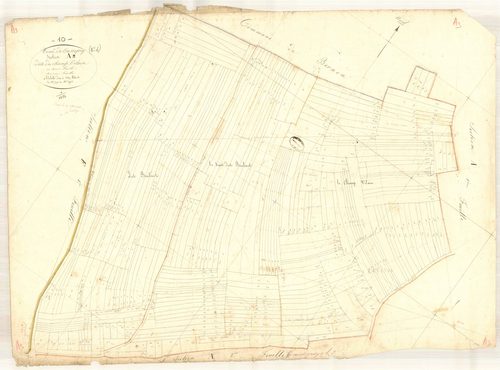 Coussegrey, section A dite du champ vilain, feuille n° 3, parcelles n° 779-1092