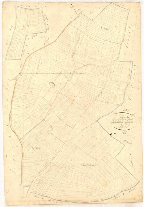 Coussegrey, section C dite des mailles, feuille n° 3, parcelles n° 606-1015