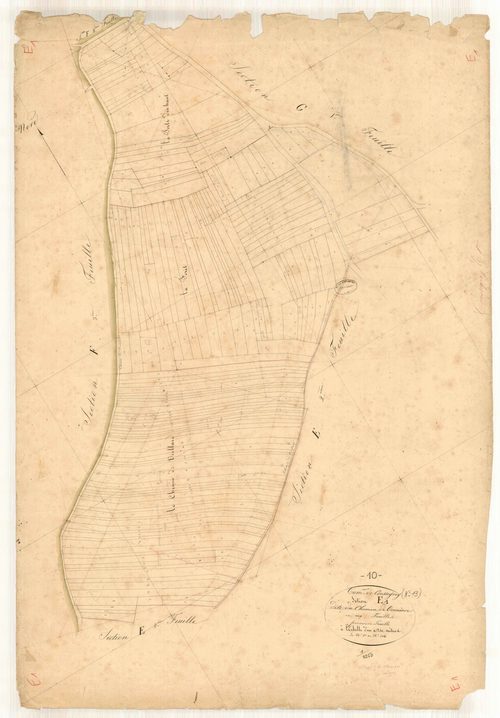 Coussegrey, section E dite du chemin de tonnerre, feuille n° 1, parcelles n° 1-204