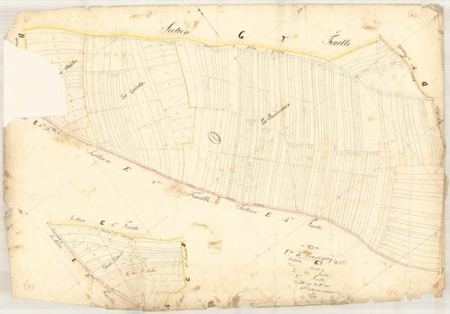Coussegrey, section G dite jossots, feuille n° 3, parcelles n° 900-1137