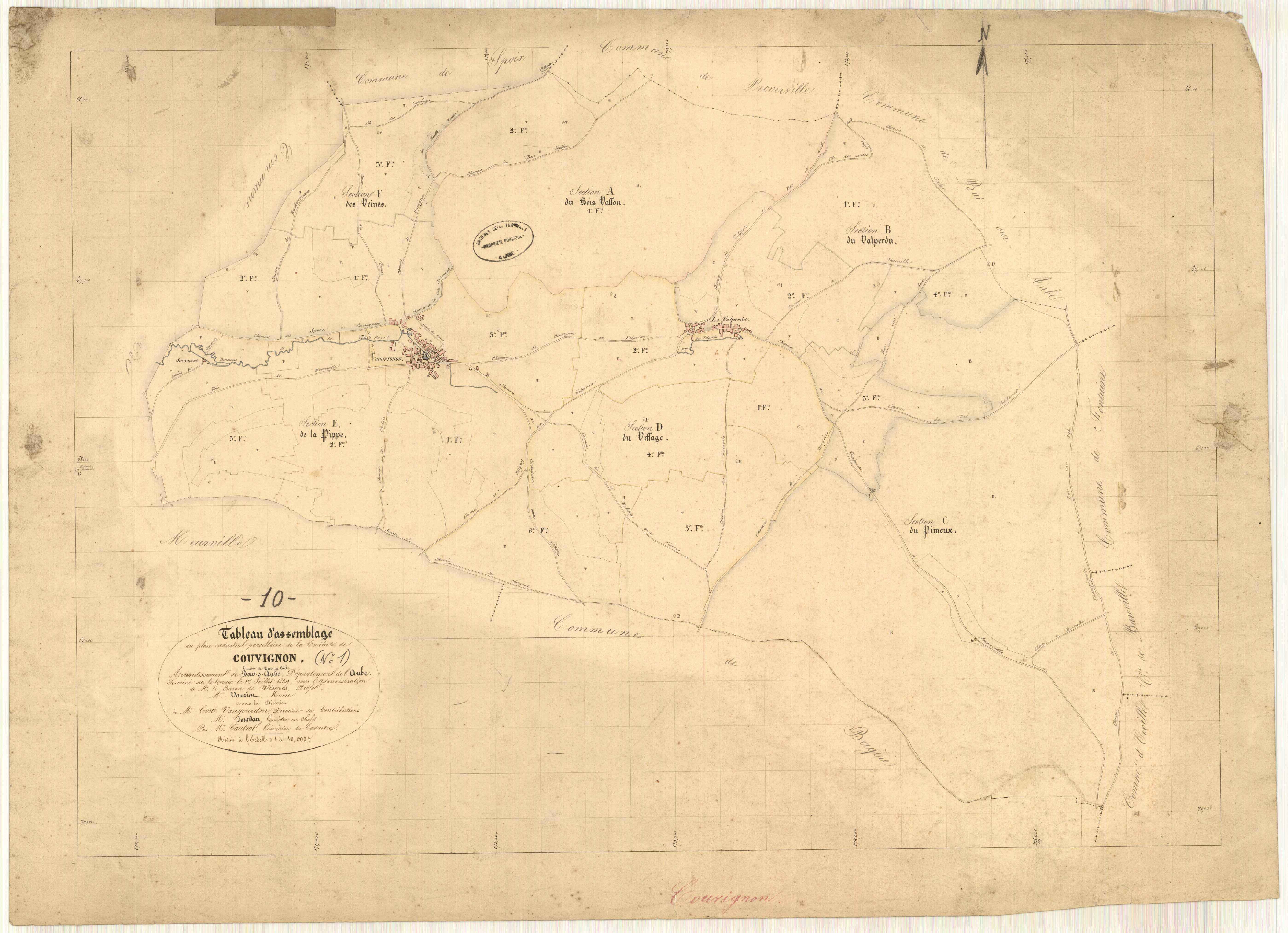 Couvignon, tableau d'assemblage