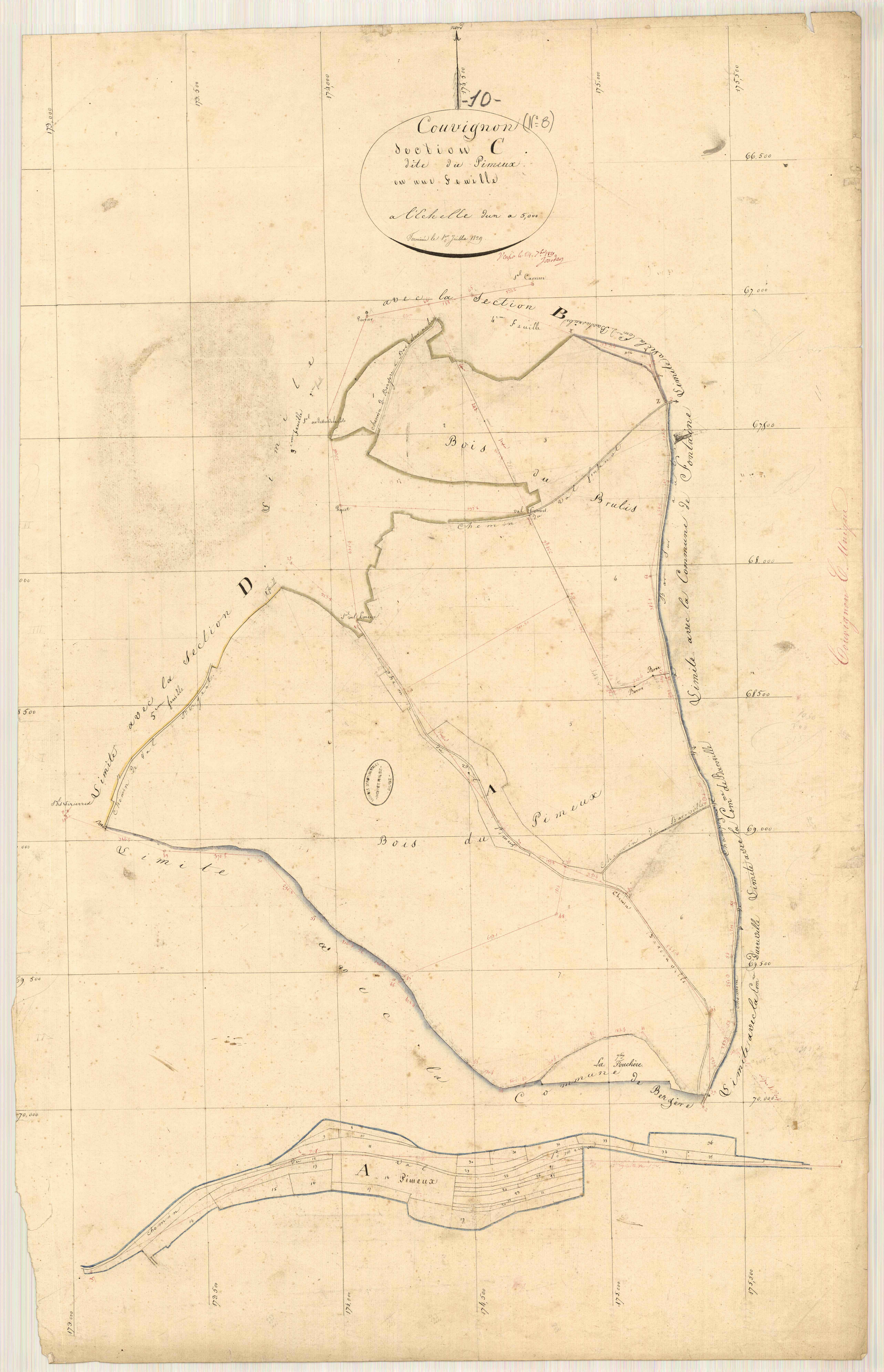 Couvignon, section C dite du pimeux