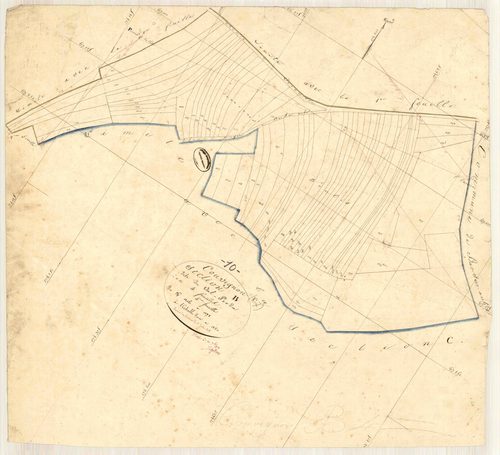 Couvignon, section B dite du val perdu, feuille n° 4, parcelles n° 1216-1278