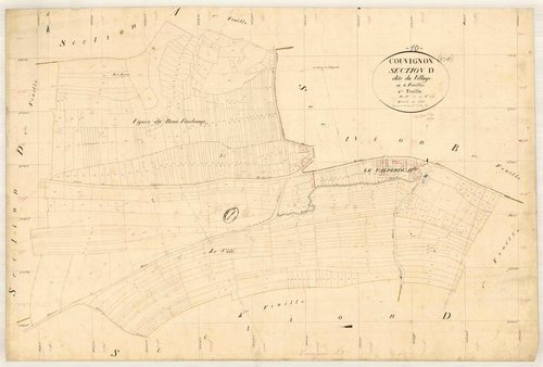 Couvignon, section D dite du village, feuille n° 2, parcelles n° 180-697