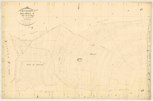 Couvignon, section D dite du village, feuille n° 4, parcelles n° 1520-1850