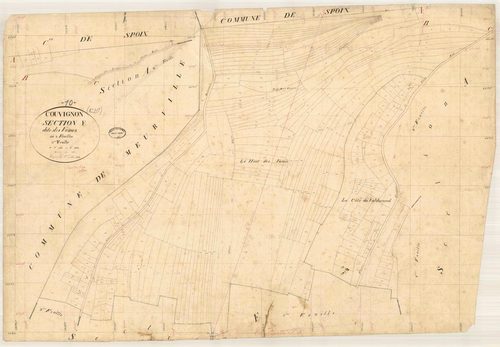 Couvignon, section F dite des veines, feuille n°, parcelles n° 962-1226