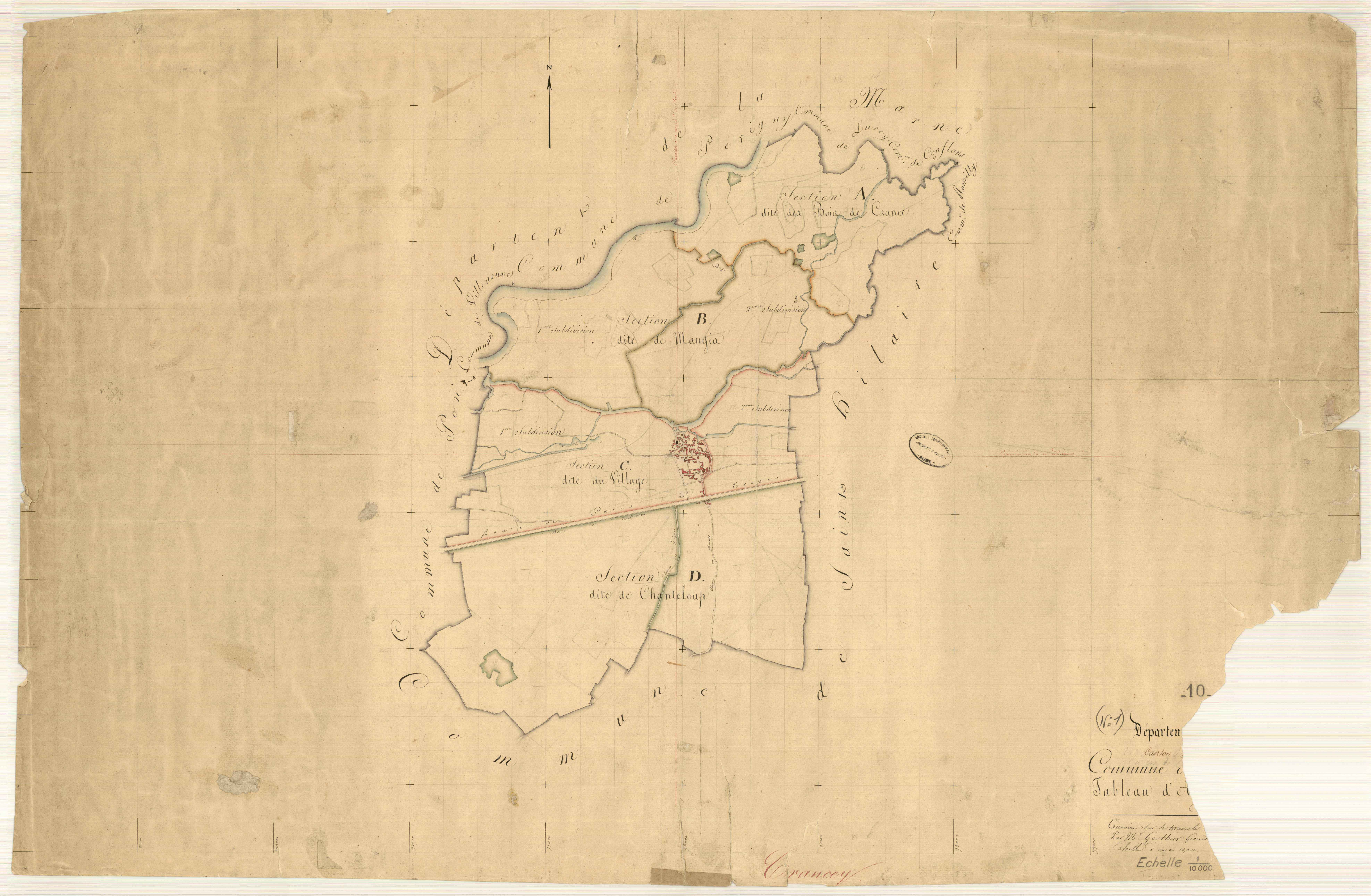 Crancey, tableau d'assemblage