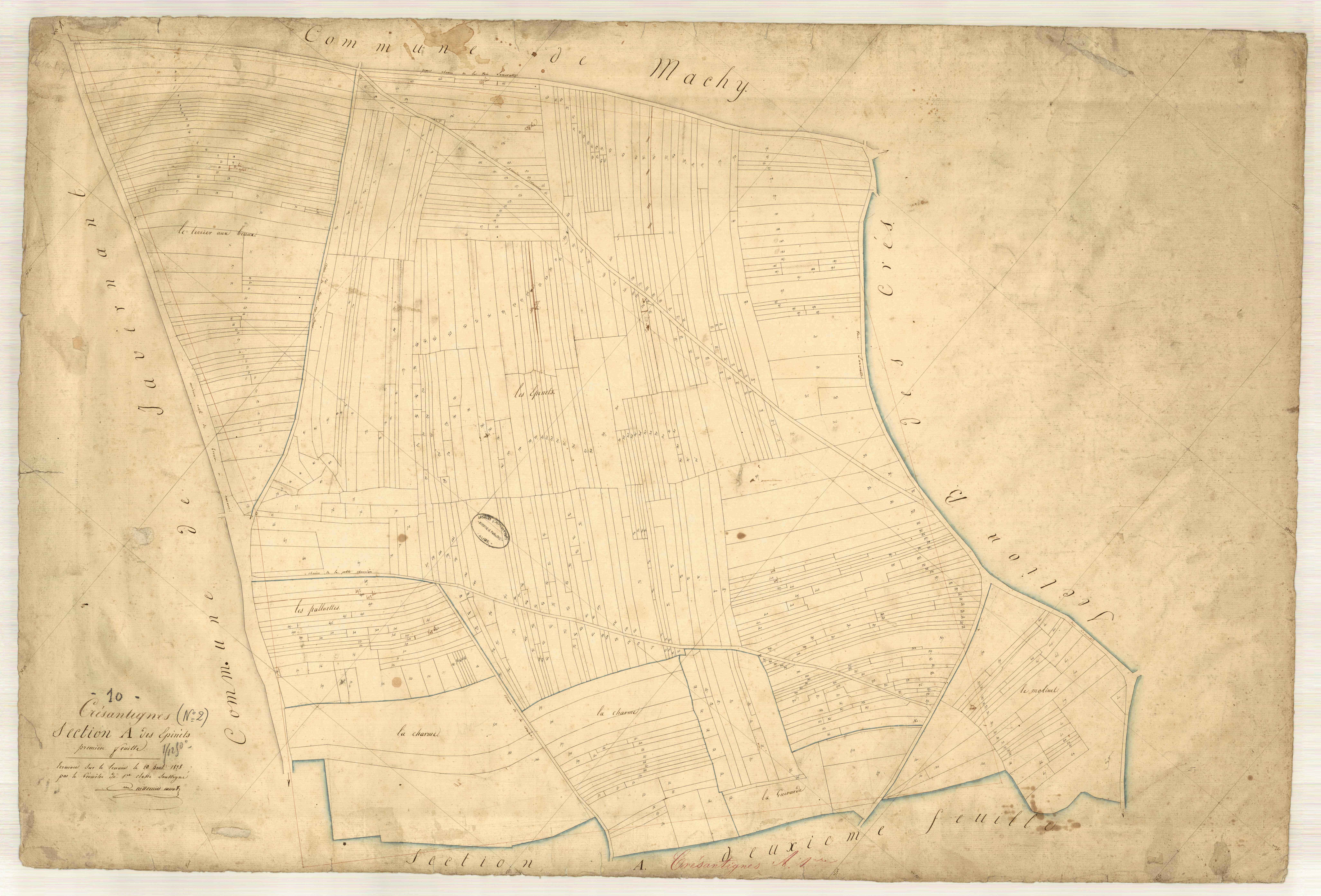 Crésantignes, section A dite des épinèts, feuille n° 1
