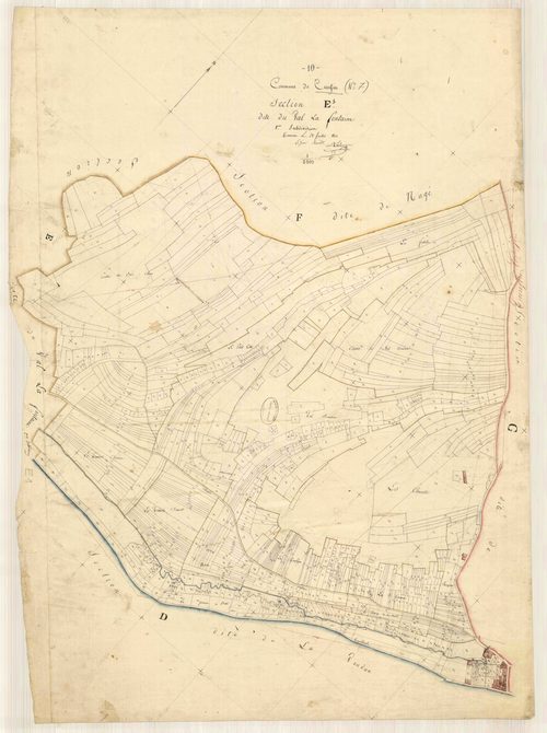 Cunfin, section E dite du val la fontaine, feuille n° 1