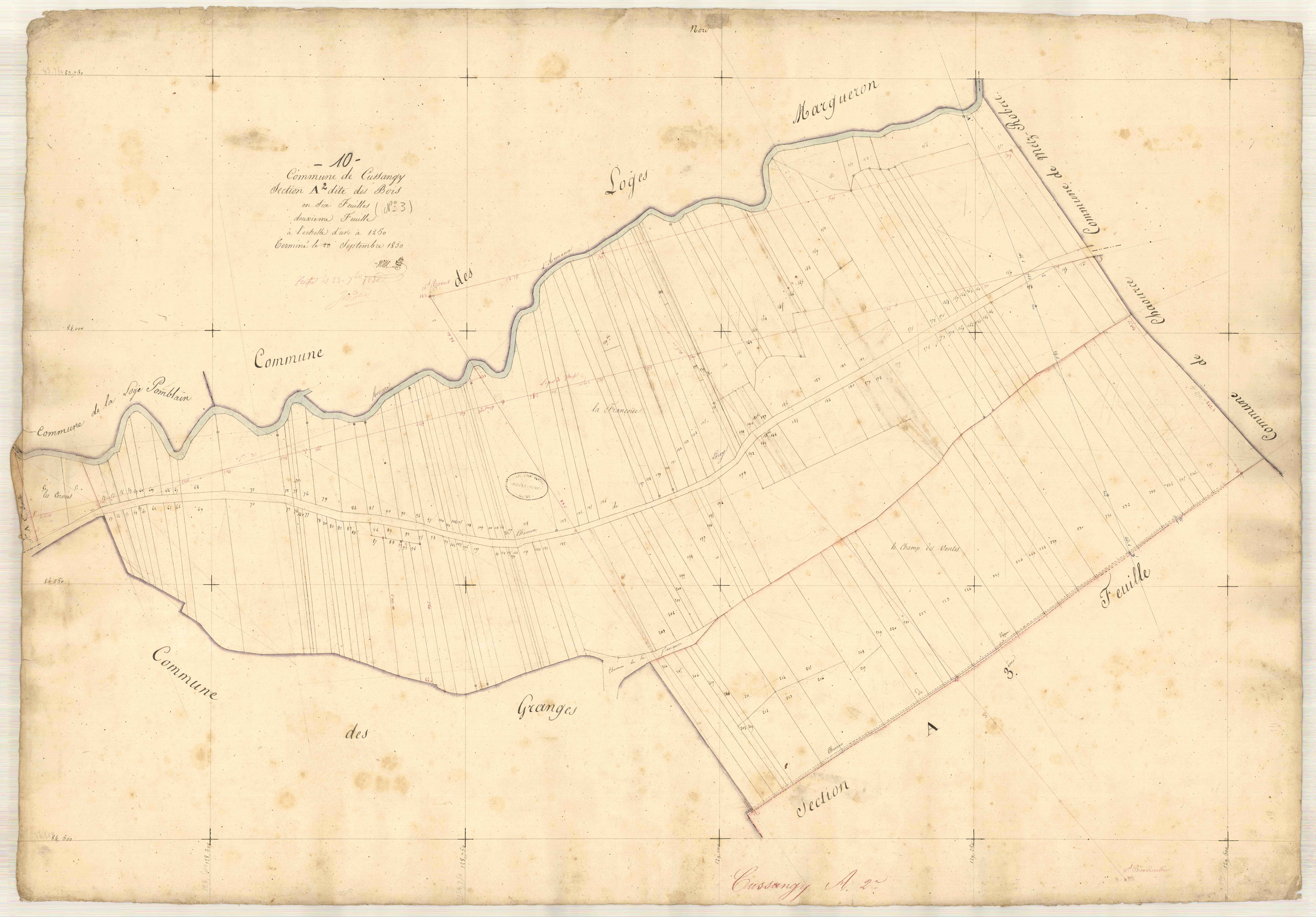 Cussangy, section A dite des bois, feuille n° 2