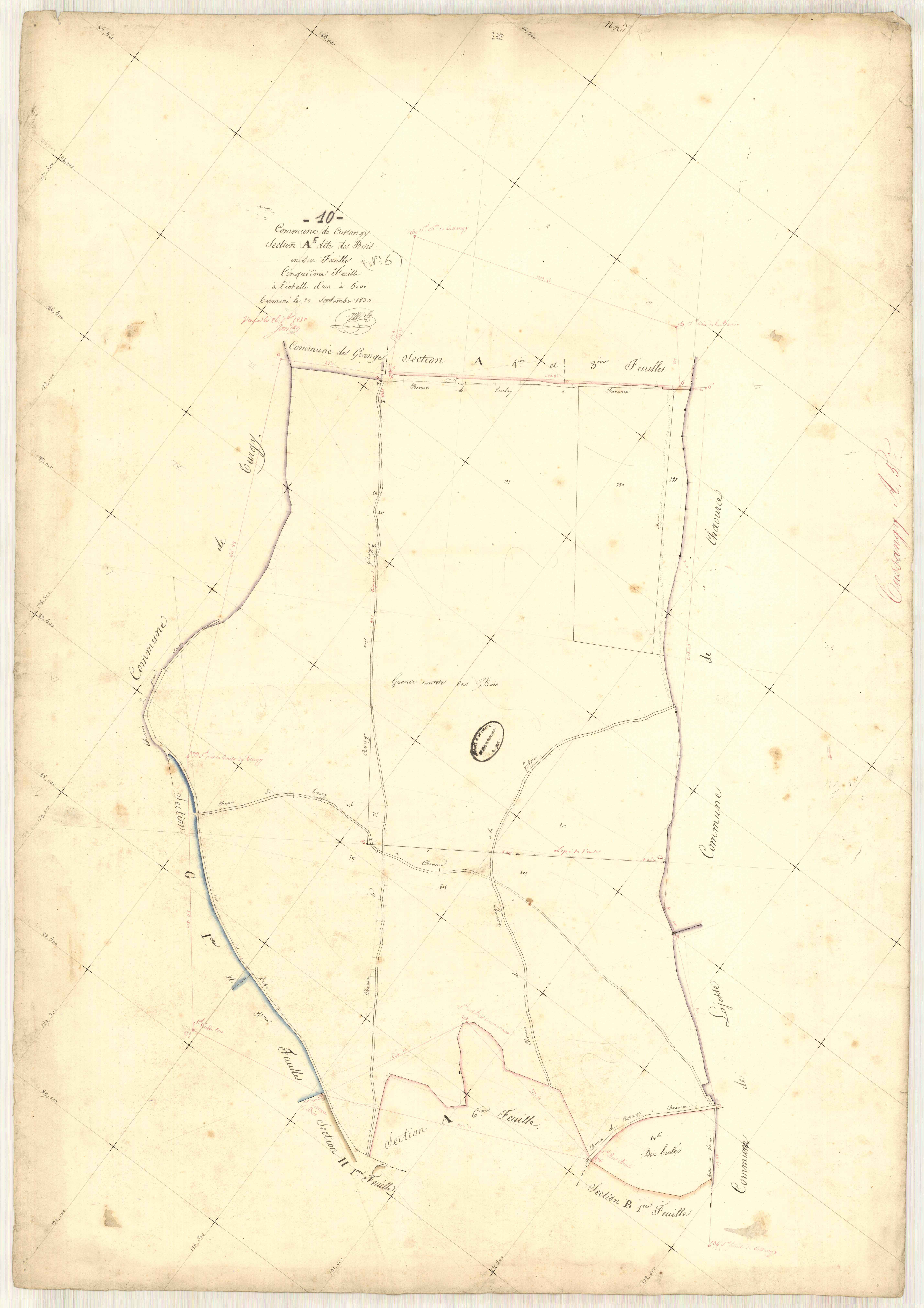 Cussangy, section A dite des bois, feuille n° 5
