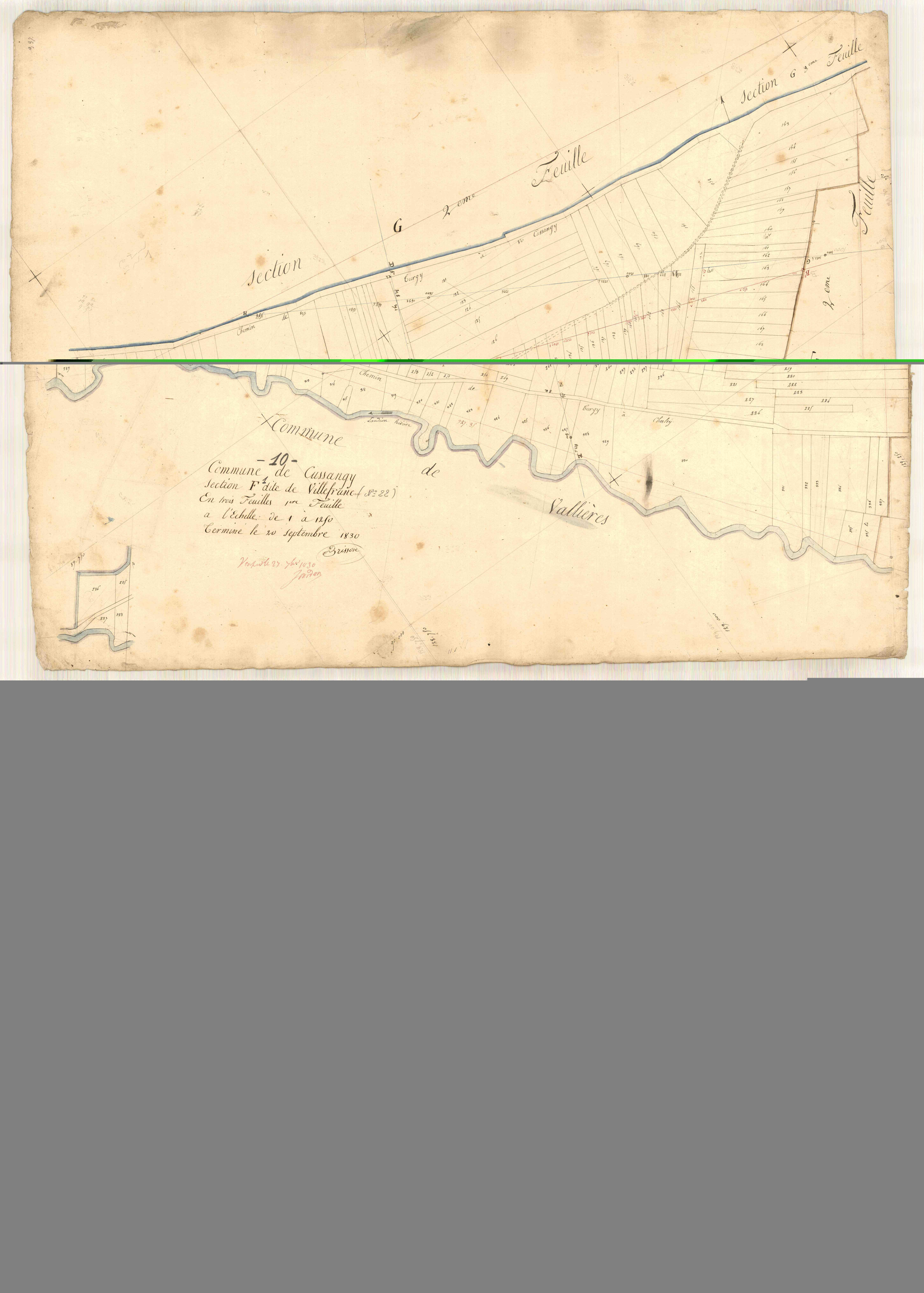 Cussangy, section F dite de Villefranc, feuille n° 1