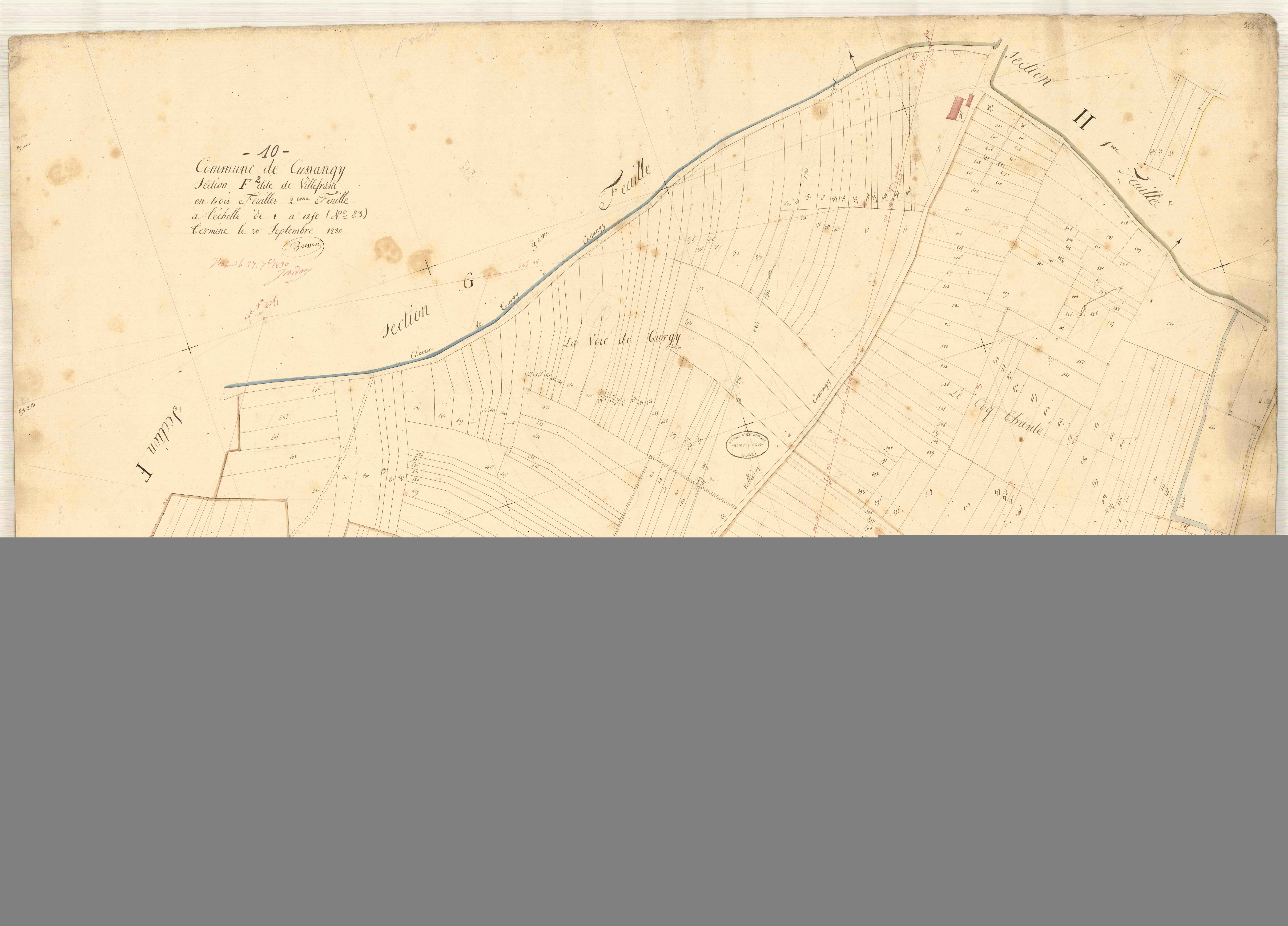 Cussangy, section F dite de Villefranc, feuille n° 2