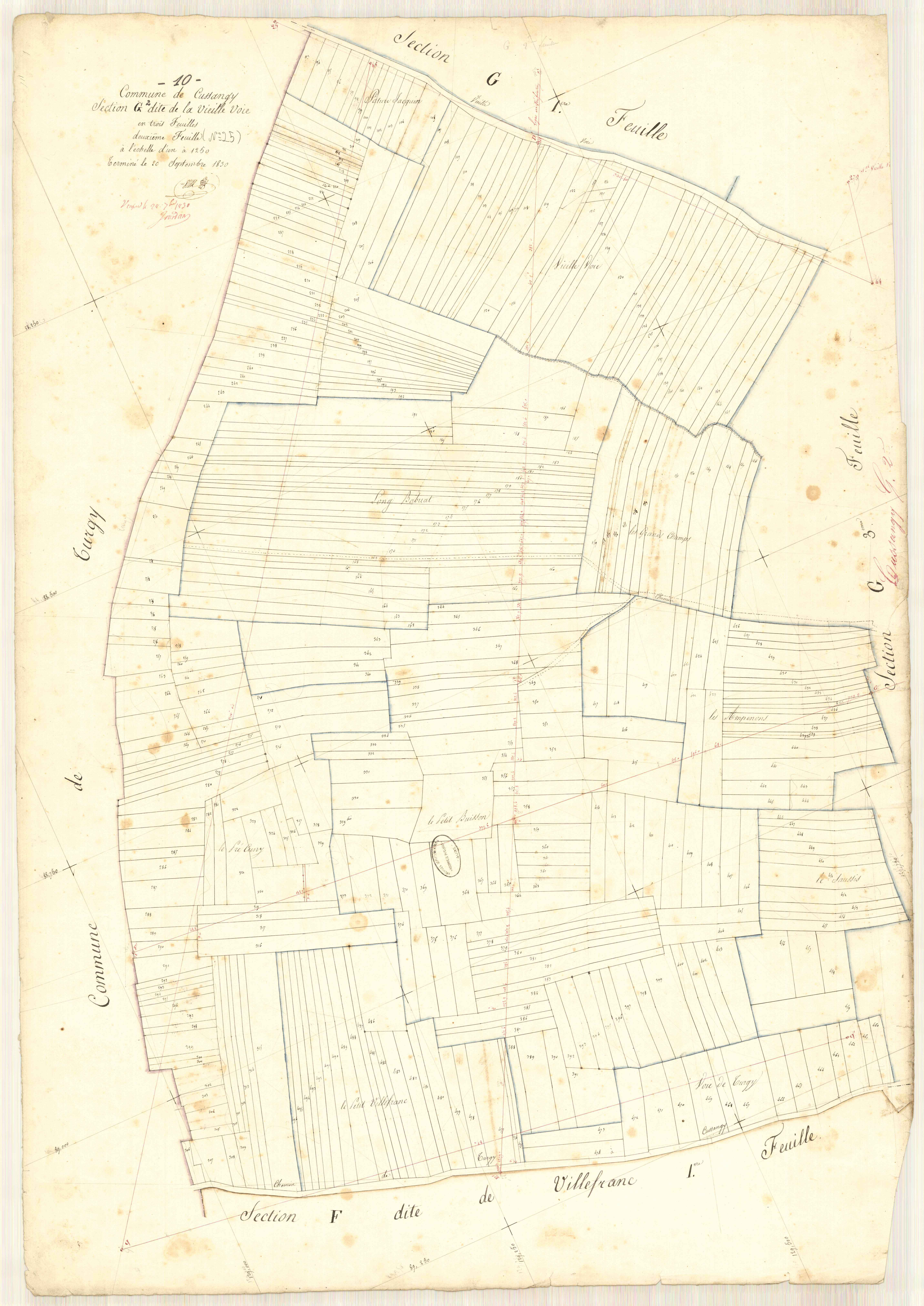 Cussangy, section G dite de la vieille voie, feuille n° 2