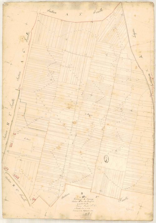 Cussangy, section B dite des bruyères, feuille n° 1