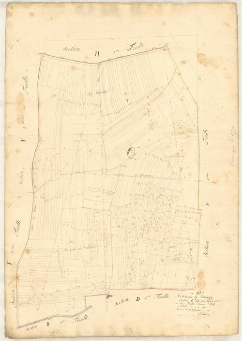 Cussangy, section E dite des vignes, feuille n° 1