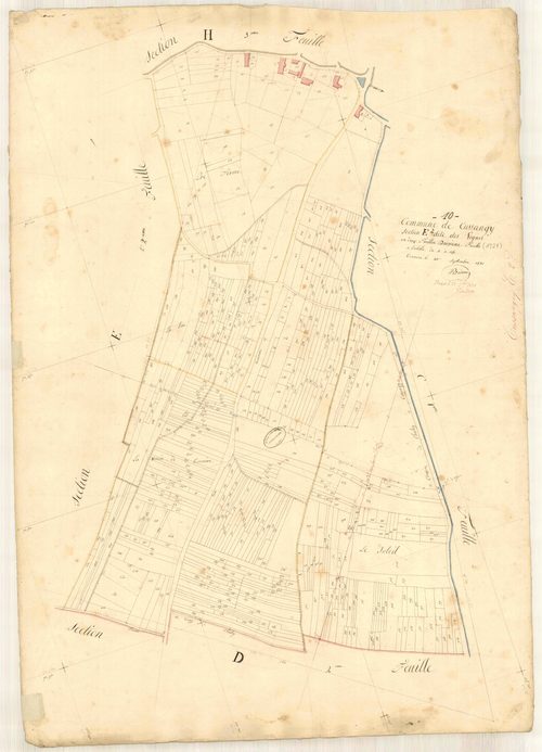 Cussangy, section E dite des vignes, feuille n° 2