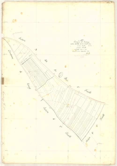 Cussangy, section G dite de la vieille voie, feuille n° 1