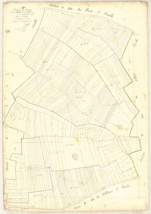 Cussangy, section G dite de la vieille voie, feuille n° 3