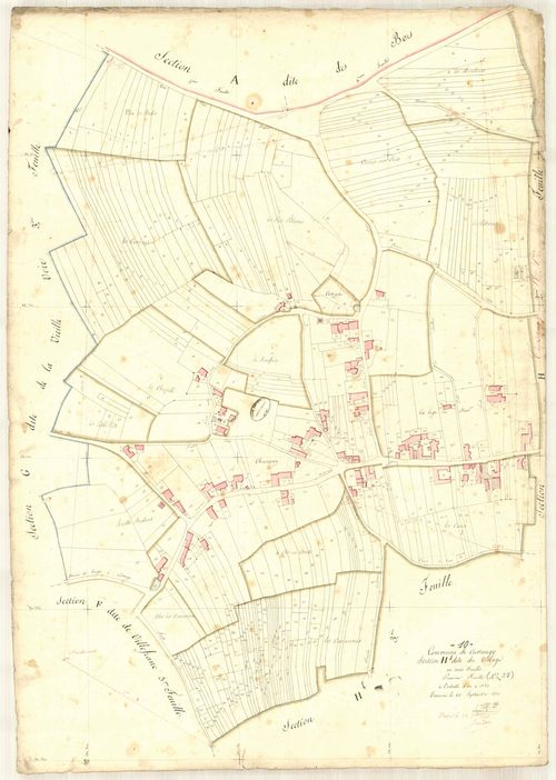 Cussangy, section H dite du village, feuille n° 1