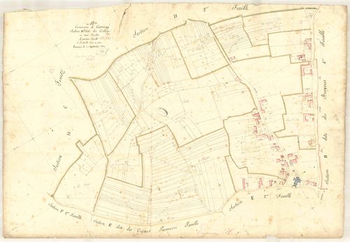 Cussangy, section H dite du village, feuille n° 3