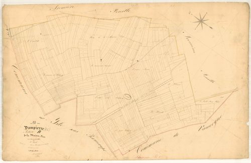 Dampierre, section B dite la maison Dieu, feuille n° 2, parcelles n° 215-613