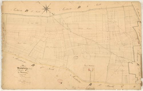 Dampierre, section C dite de isement, feuille n° 2, parcelles n° 120-501