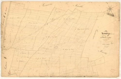 Dampierre, section F dite du moulin à vent, feuille n° 4, parcelles n° 1011-1510