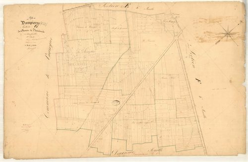 Dampierre, section G dite du chemin de Jasseinnes, feuille n° 1, parcelles n° 1-464