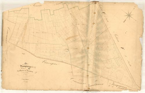 Dampierre, section G dite du chemin de Jasseinnes, feuille n° 2, parcelles n° 465-892