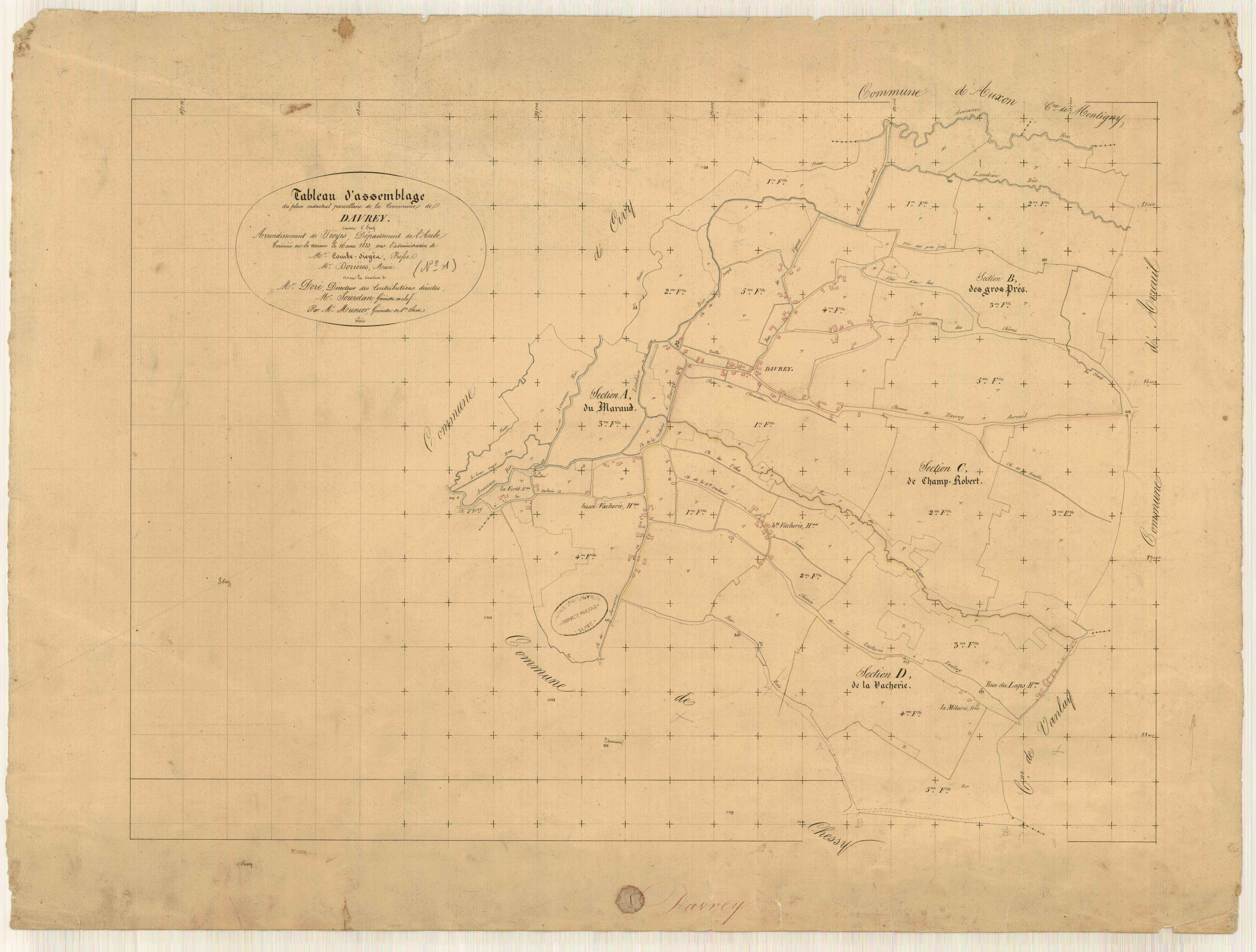 Davrey, tableau d'assemblage