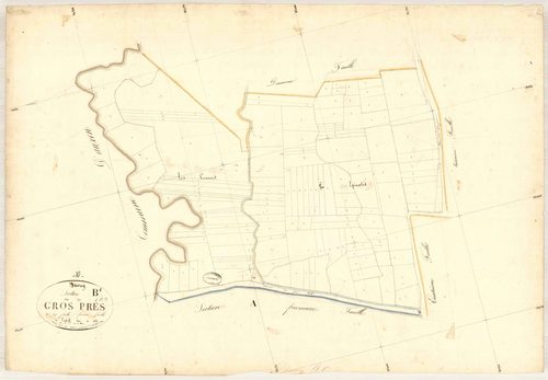 Davrey, section B dite des gros prés, feuille n° 1, parcelles n° 1-134