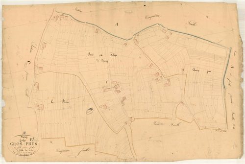 Davrey, section B dite des gros prés, feuille n° 4, parcelles n° 670-951