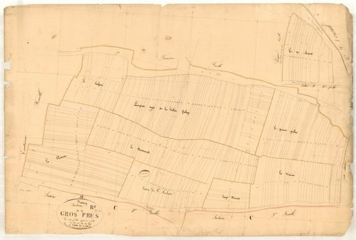 Davrey, section B dite des gros prés, feuille n° 5, parcelles n° 952-1195