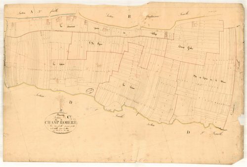 Davrey, section C dite de champ Robert, feuille n° 1, parcelles n° 1-304