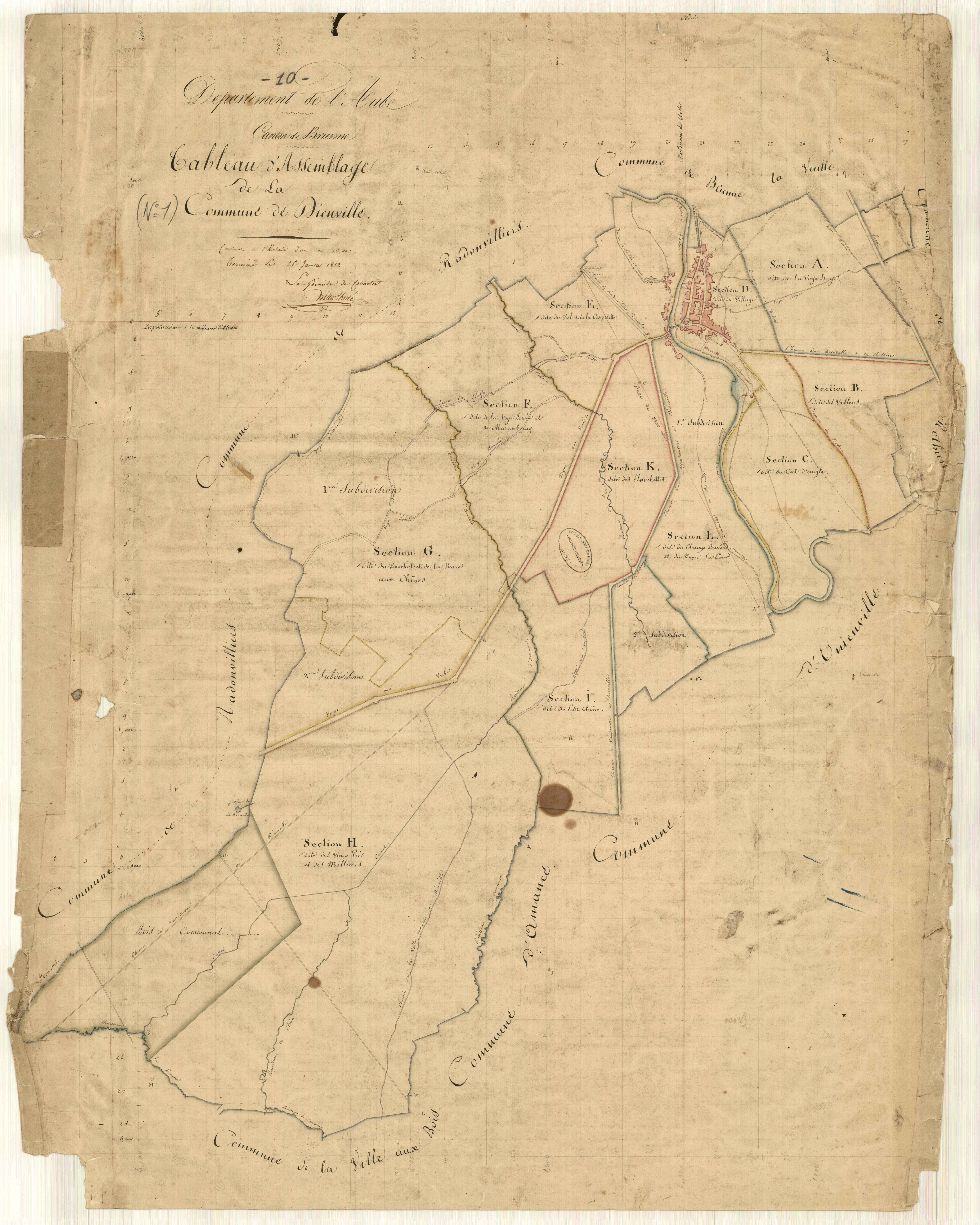 Dienville, tableau d'assemblage