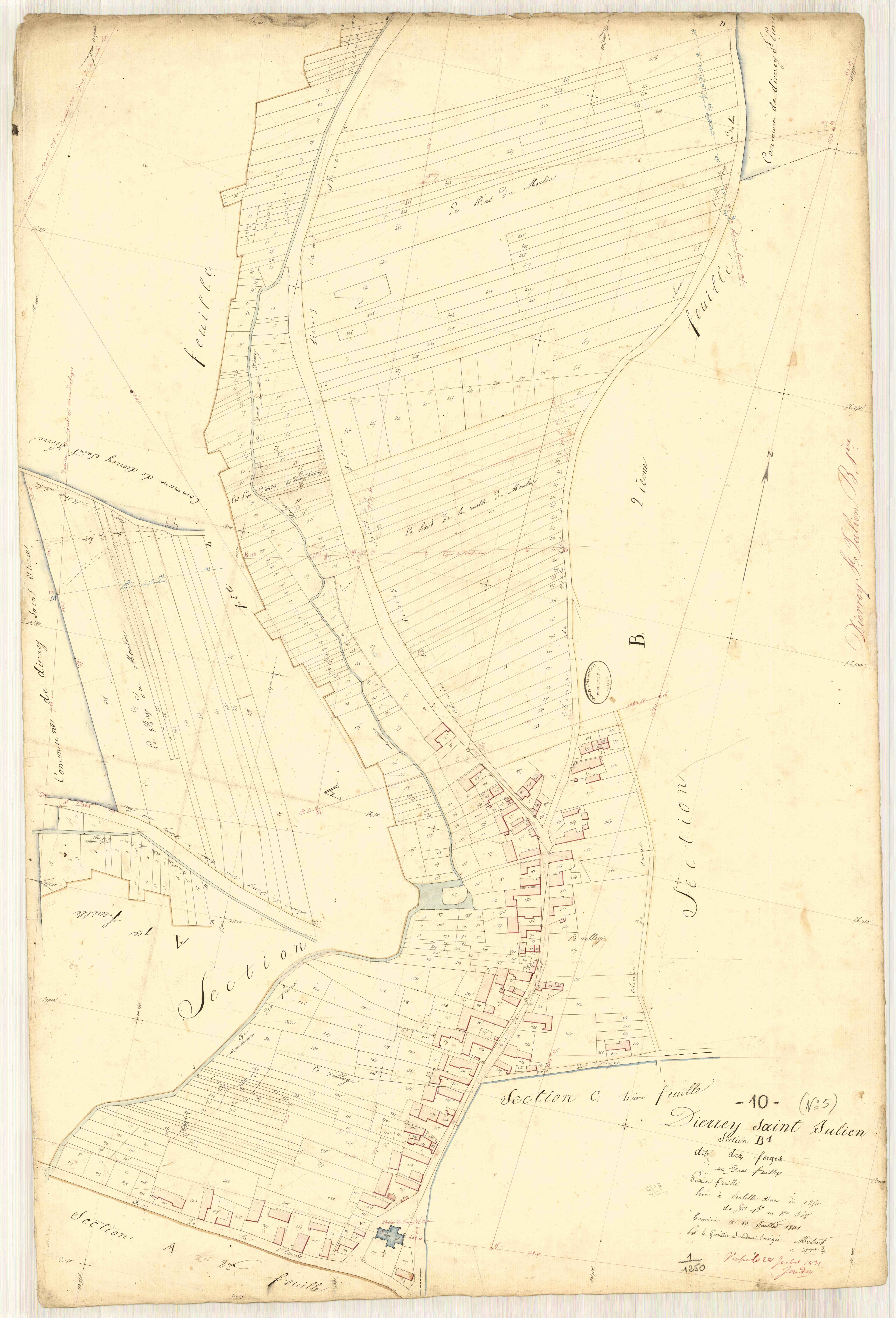 Dierrey-Saint-Julien, section B dite des forges, feuille n° 1, parcelles n° 1-468