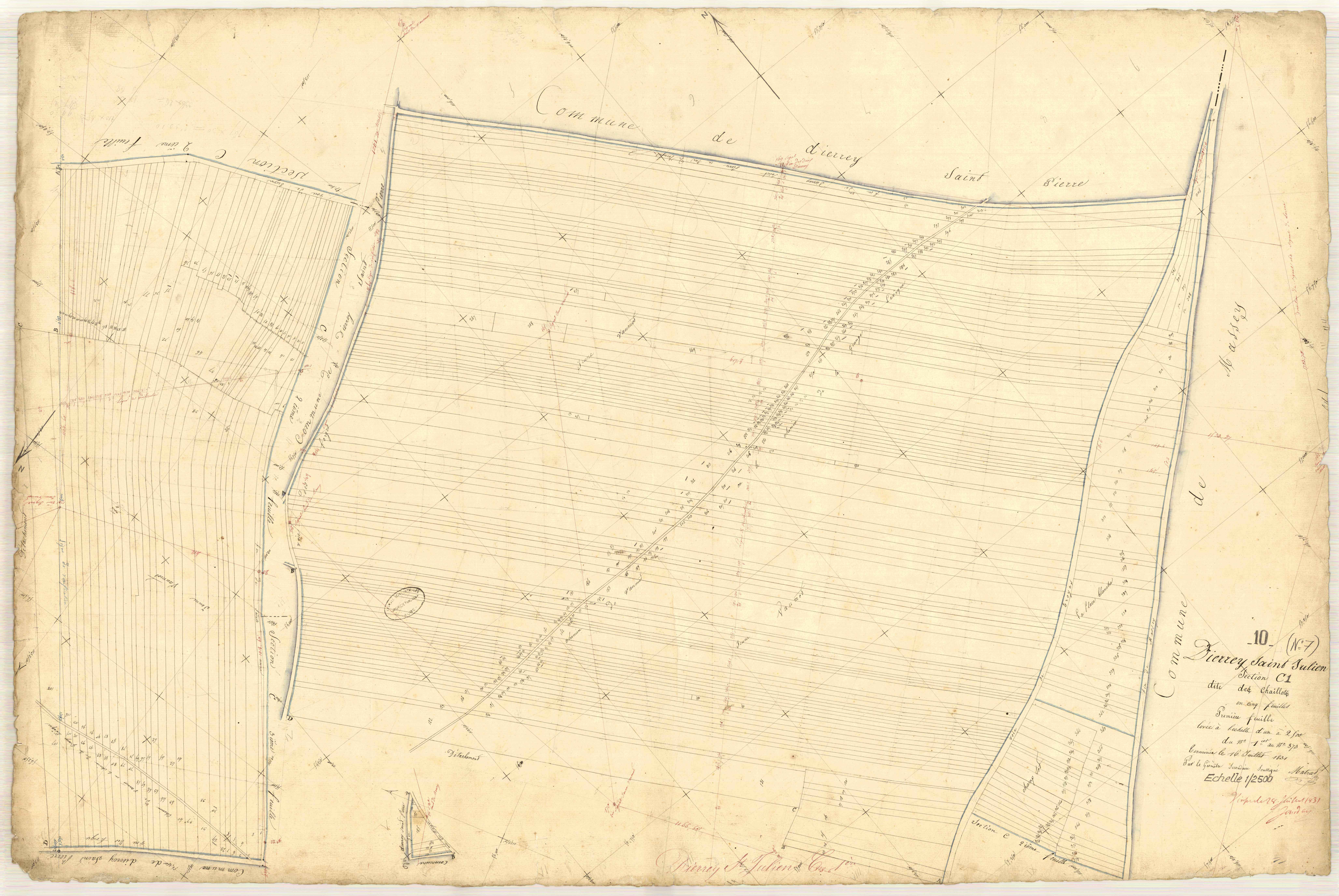 Dierrey-Saint-Julien, section C dite des chaillots, feuille n° 1, parcelles n° 1-373