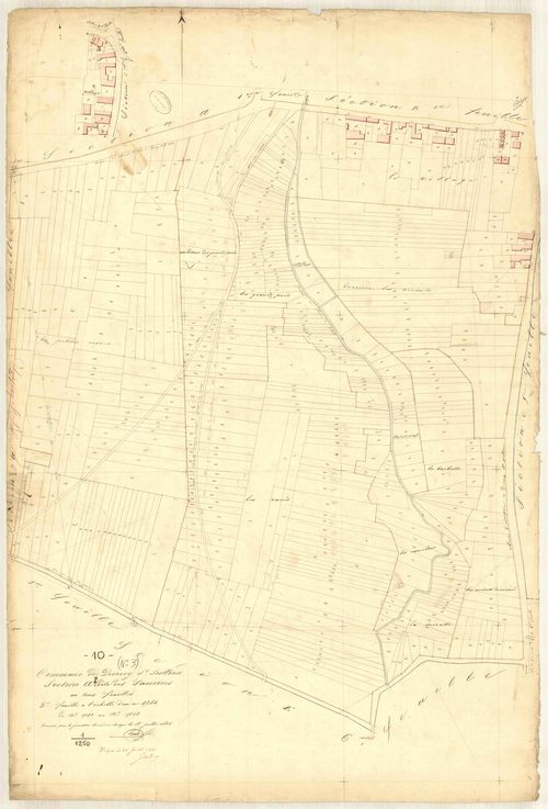 Dierrey-Saint-Julien, section A dite des saurins, feuille n° 2, parcelles n° 1043-1603