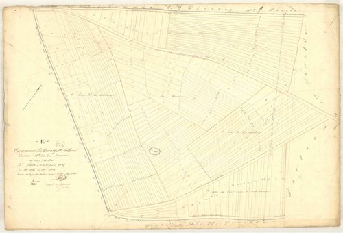 Dierrey-Saint-Julien, section A dite des saurins, feuille n° 3, parcelles n° 1604-1824