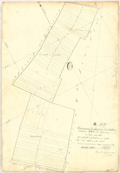 Dierrey-Saint-Julien, section E dite de Bouzanne, feuille n° 4, parcelles n° 1188-1248