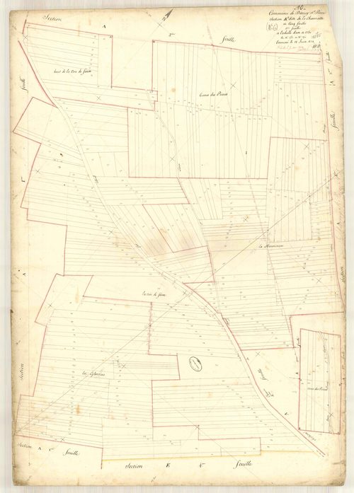 Dierrey-Saint-Pierre, section A dite de la charmatte, feuille n° 5, parcelles n° 1552-1870