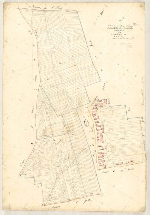 Dierrey-Saint-Pierre, section B dite de vaugoulay, feuille n° 1, parcelles n° 1-590