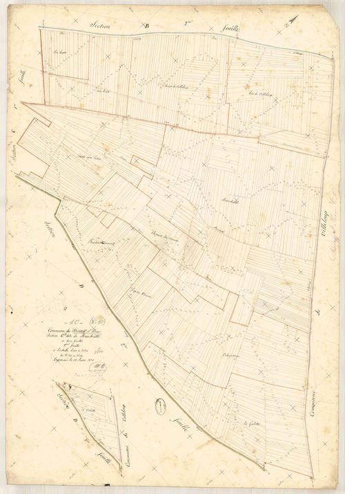 Dierrey-Saint-Pierre, section C dite de Mouchotte, feuille n° 2, parcelles n° 291-1080