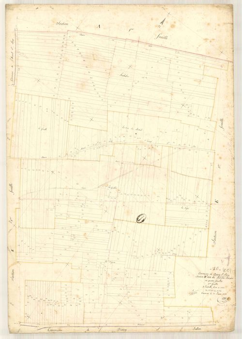 Dierrey-Saint-Pierre, section E dite du moulin Jacquet, feuille n° 2, parcelles n° 452-814