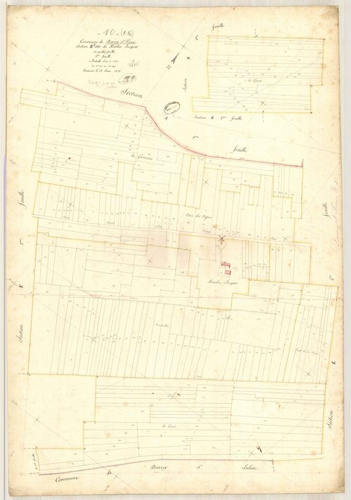 Dierrey-Saint-Pierre, section E dite du moulin Jacquet, feuille n° 3, parcelles n° 815-1079