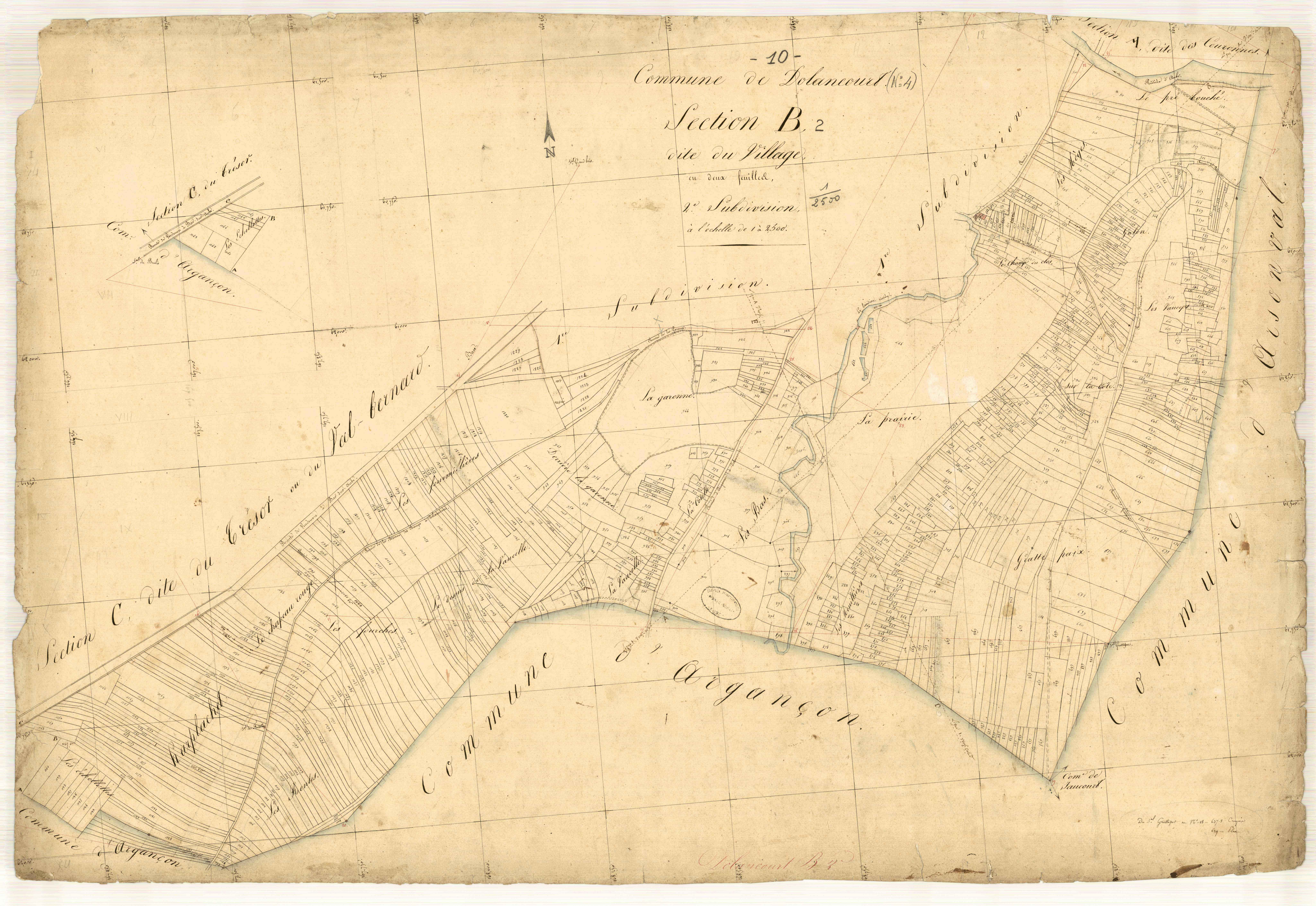 Dolancourt, section B dite du village, feuille n° 2