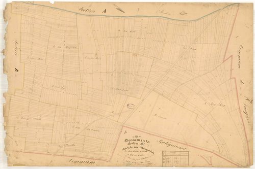 Donnement, section B dite de la côte Marguerite, feuille n° 1, parcelles n° 1-445