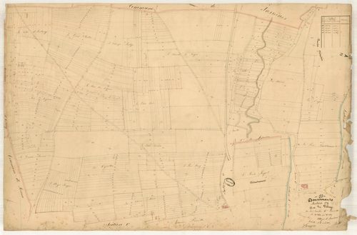 Donnement, section C dite du village, feuille n° 2, parcelles n° 444-1039
